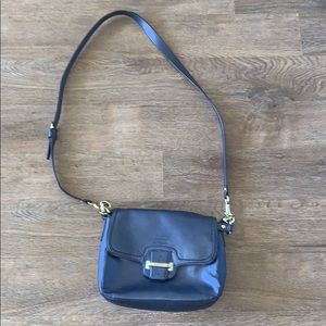 Blue Coach Leather Crossbody Small Saddle Purse